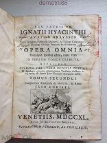 Ignatii Hyacinthi Opera Omnia 1740