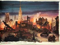 1944 РЕДКОСТЬ АЛЬБОМ ВОЕННЫХ ЗАРИСОВОК ХУДОЖНИКА ХАНСА ЛИСКА