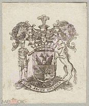 1810 РЕДКОСТЬ! Из книг ГРАФА Алексея Андреевича АРАКЧЕЕВА«Без лести предан». ЭКСЛИБРИС книжный знак