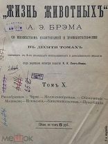 Жизнь животных Брэма Четыре тома из Десятитомного издания