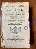 Paulian Aimé Henri «Dictionnaire de physique» (Словарь естествознания), Том1, 1773г.