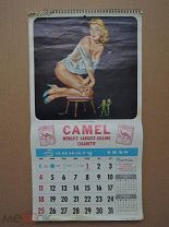 Pin Up КАЛЕНДАРЬ 1959г. CAMEL WINSTON