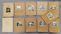 Старинная книга Рисунки Виды ЛЕНИНГРАДА 1944 г Война 13 карточек Тираж 150 шт СССР Редкость