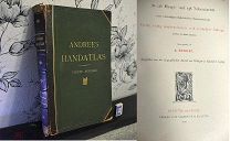 Огромный атлас мира редкий год и состяние! 1900 карты Andrees Handatlas Германия Лейпциг Европа и др