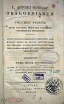 Книга L. Annaei senecae tragoediarum. 19 век. (563.4)