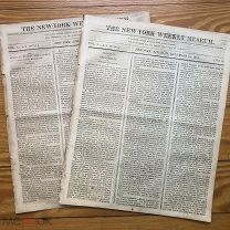 1812 год две настоящих газеты. Оригиналы. Бородино. Кровавый день в истории войны. Наполеон. Москва.
