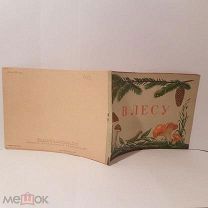 ОДИН В лесу фабрика Декалькомания Москва 1956 худ Обручева книга иллюстрации картинки 22-16 см