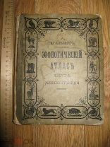 Гагельберг. Зоологический атлас. Часть 1 Млекопитающие. С рельефными картинками 1882 (лен)