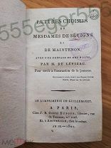 RRR Книга 1801. Избранные письма из Mesdames de Sevigne и de Maintenon, с предисловием и примечаниям