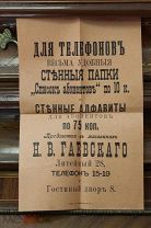 Реклама магазина Н.В. Гаевскаго. СПБ, Россия до 1917г. 33