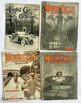 4 СТАРИННЫХ АВТО И МОТО ЖУРНАЛА 1916 ГОДАОДНИМ ЛОТОМ
