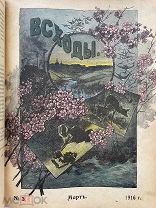 РЕДКОСТЬ Годовая подшивка ил.журнала Всходы за 1916 г. со всеми приложениями.