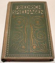 Антикварная Немецкая Книга. 1910 год, стиль Модерн. Готика. Золотое Тиснение.