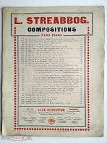 До 1917 г. Ноты Streabbog Priere du Matin Издатель Леон Идзиковский Штамп Магазин Березкин Старинные