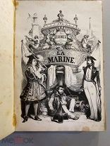 Старинная книга на иностранном языке La Marine - Eugène Pacini 1844 год морской флот