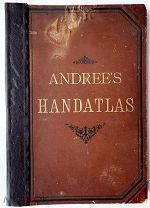 Атлас мира Andrees Handatlas 1881 Первое издание Раритет