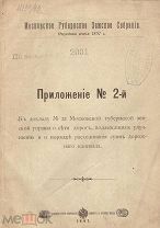Московская губернская земская управа. Москва.1897 г.