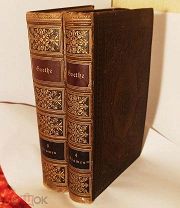 Книга 1898 дарственная подпись знаменитости СОЧИНЕНИЯ ШИЛЛЕРА ГЕТЕ ТИСНЕНИЕ ЗОЛОЧЕНИЕ 2 тома