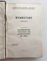 1927г Гидроторф, гидравлический процесс сезонной добычи торфа. Книга.