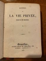 Редкая книга «Сцены из личной жизни де Бальзака» 1837 год