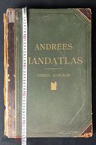 Географический атлас Мира на немецком языке. 1899 год.!