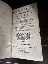 Воспоминания кардинала де Реца. комплект 4 тома, 1719-23. Состояние.