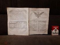 САНКТ-ПЕТЕРБУРГСКИЕ ВЕДОМОСТИ от 20 июля 1789 года ПРАВЛЕНИЕ ЕКАТЕРИНЫ II Спб - Оригинал