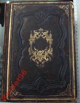 Книга Библия на немецком с гравюрами 15 шт старинная отличный сохран кожа