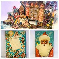 Старинная не елочна игрушка а книга-панорома Рождество ГДР новый год СССР UD