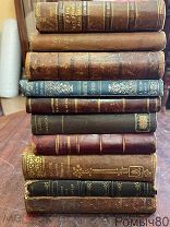 10 книг 19 века на иностранных языках одним лотом очень хорошее состояние,красивые корешки.