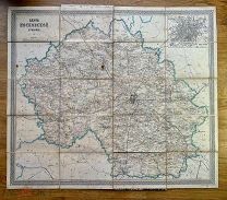 Карта московской губернии. С планом Москвы. Конец XIX самое начало XX века.