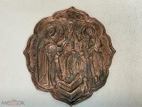 Старинная накладка на Библию-Евангелие. Метал Y