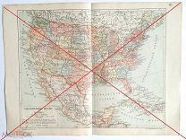 Карта США. Разм. -24х32 см. Россия, кон 19 нач 20 в. К41 Аукцион!