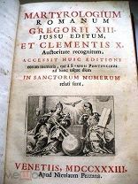 MARTYROLOGIUM ROMANUM(римский Мартиролог) 1733г.Редк.!