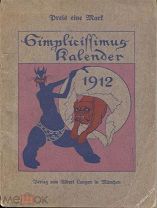 Сатирический журнал Simplicissmus Kalender fur 1912,на немец.яз. Мюнхен, Германия